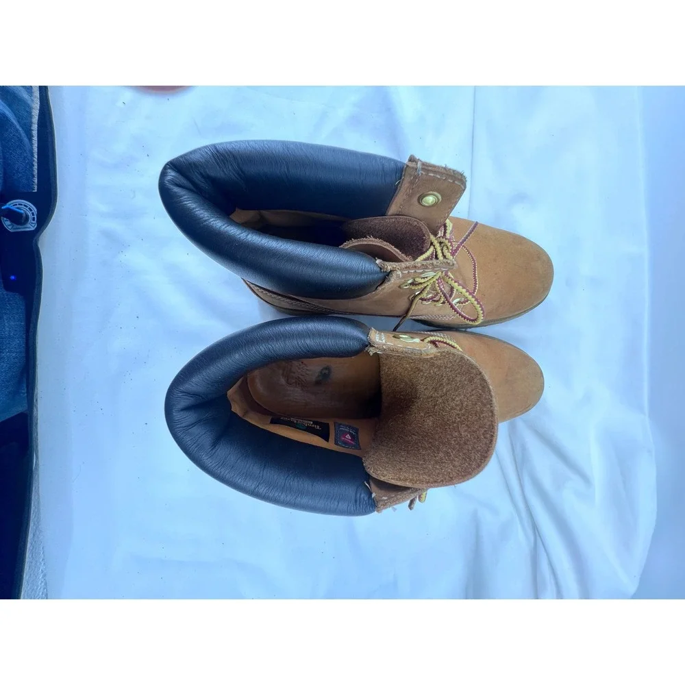 Timberland 6 Inch Premium Waterproof Boots Wheat Nubuck Mens 8M 10061 TanLeather
